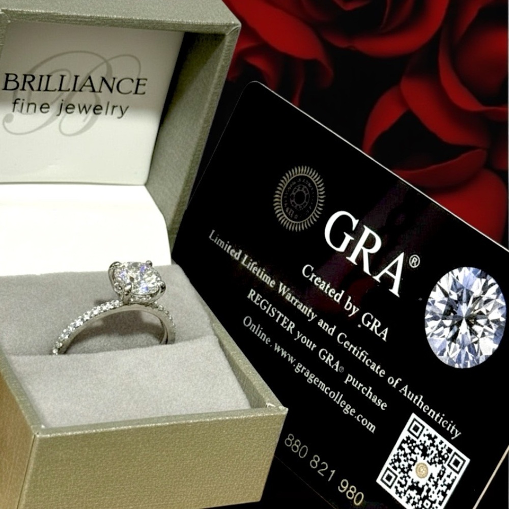 Moissanite Ring 925 Sterling Silver